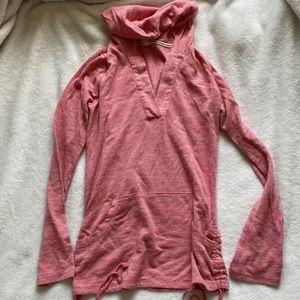- pink beach cover up with hoodie, size S